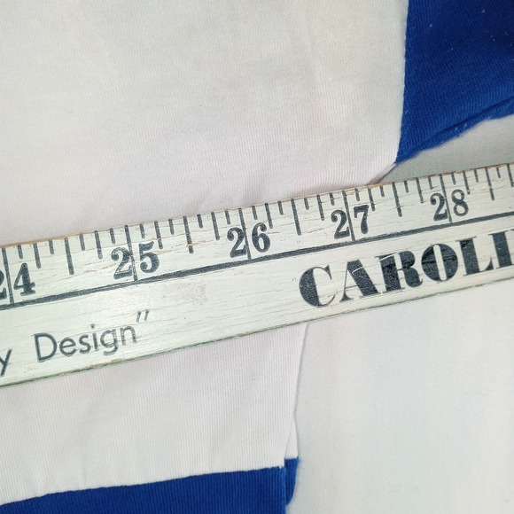 Black Pyramid Sport TShirt Mens XXXL White Blue Red Color Block Flag Patch - Picture 7 of 8